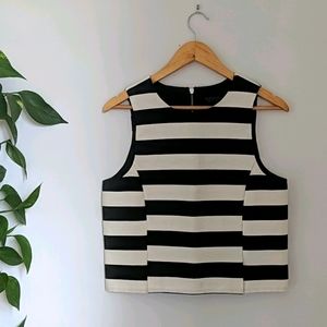 TOPSHOP Structured sleeveless cropped top